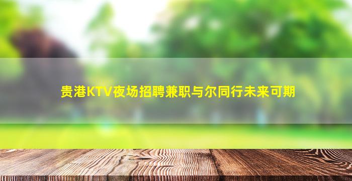 贵港KTV夜场招聘兼职与尔同行未来可期